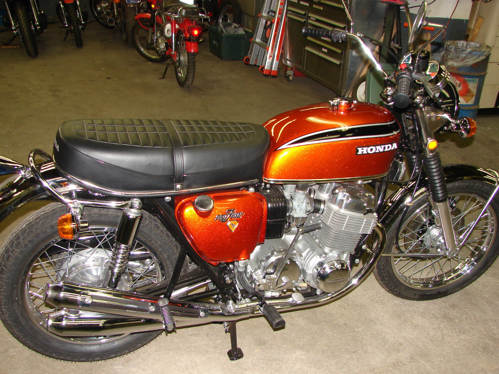 1972 Honda Cb750 K2 Flake Sunrise Orange 0046
