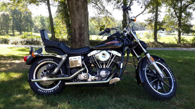 Händlerwerbung Fahrzeugdeko original Harley® ca.20,9x11,2cm FXSB Low-Rider® 1984 