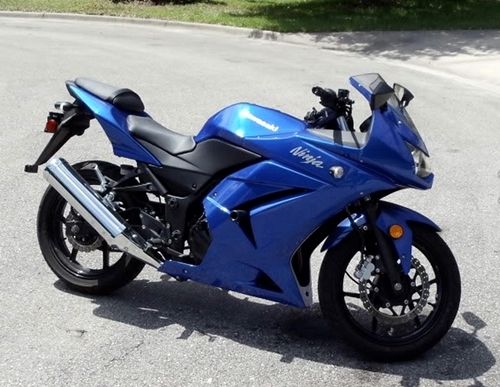 Fremkald Præfiks nøgen 2008 Kawasaki Ninja 250R Motorcycle Bike - Blue 250 EX250