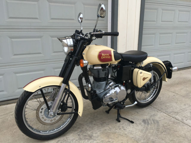 2014 Royal Enfield Bullet 500 Classic C5 4600 Miles Tan & Cherry EFI ...