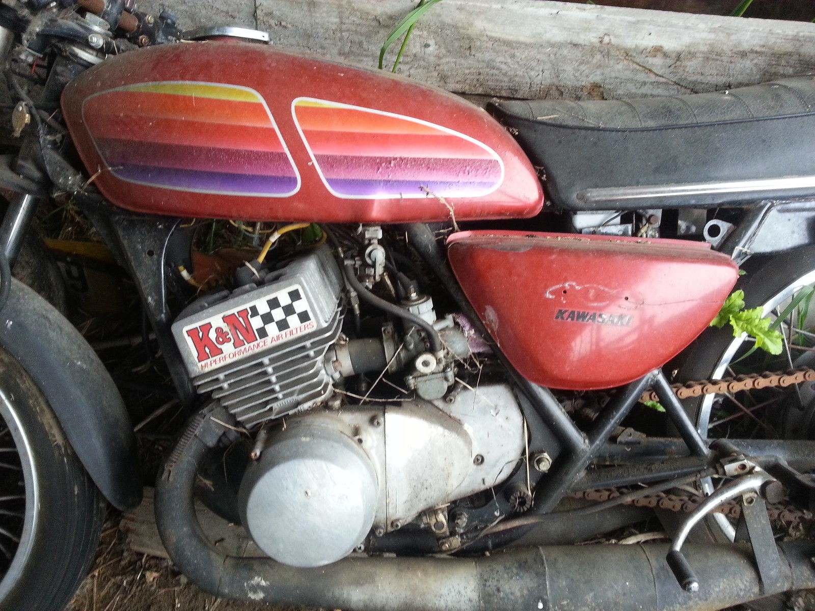 Barn Find Kawasaki S3 400cc Vintage Drag Bike similar to H1 H2