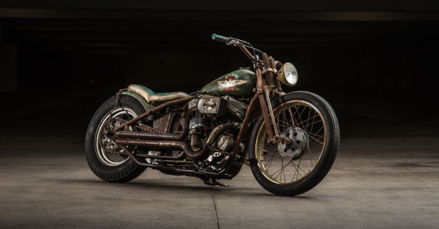 Complete Custom Harley Davidson Rat Rod Vintage Patina Bobber