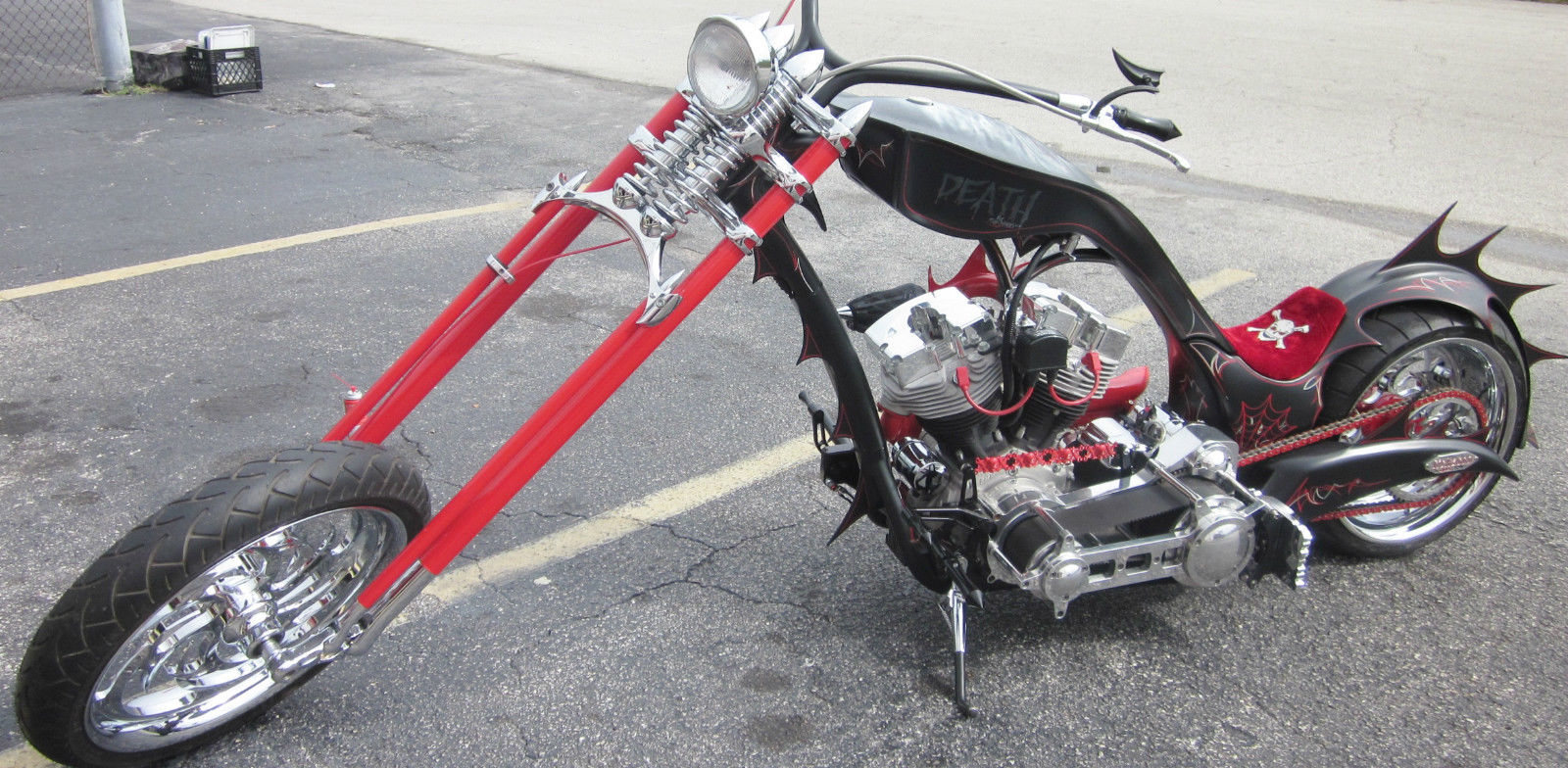 Custom built Motorcycle Chopper Sickasso Death Bike New