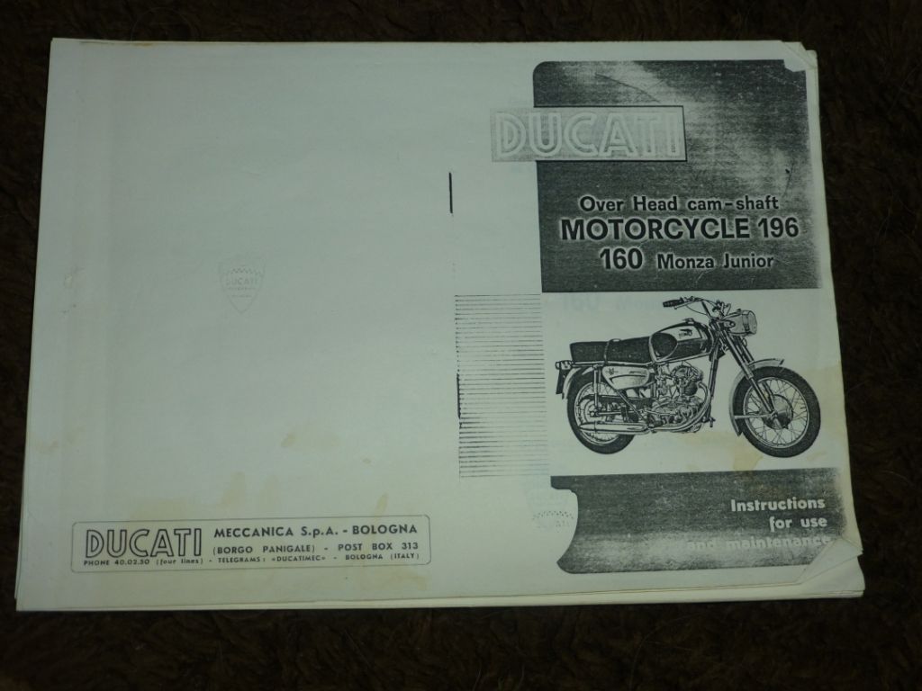Original Italy Prospekt Salesbrochure Ducati 160 Monza Junior Technische Daten