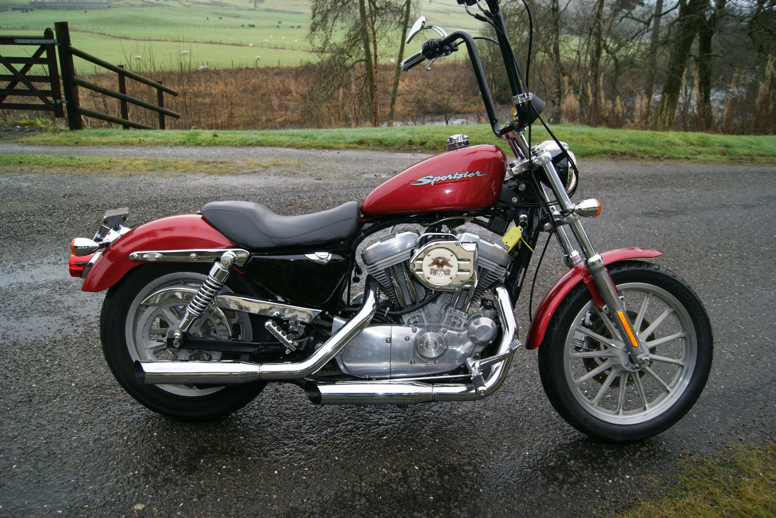 HARLEY DAVIDSON XLH 883 SPORTSTER, LOW MILEAGE AND EXTRAS.