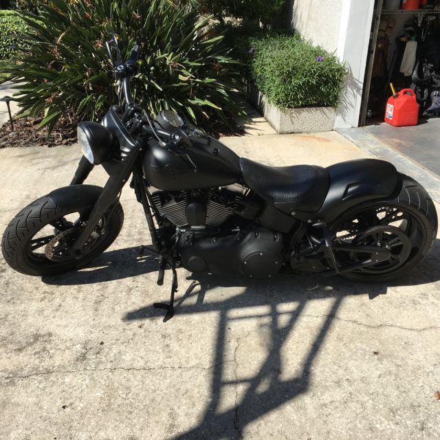 blacked out harley fatboy