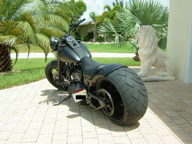 blacked out harley fatboy