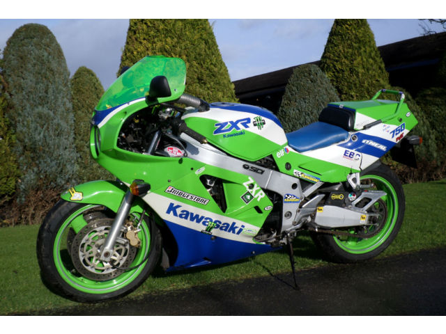 kreativ gravid hule KAWASAKI ZXR750-H2 ZXR 750 WHITE/GREEN SPORT MOTORCYCLE *NEW MOT* 38k MILES  1990