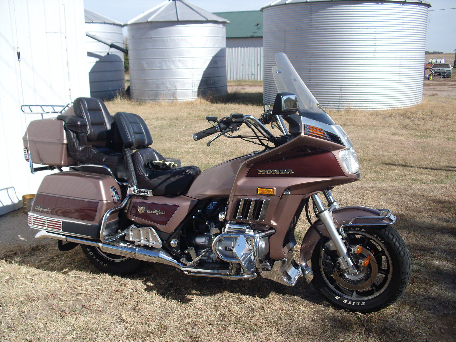 Custom Embroidered Seat Cover For Honda Goldwing GL1200A 84-86 – Faux Leather, Black, Fits Rear Passenger Backrest